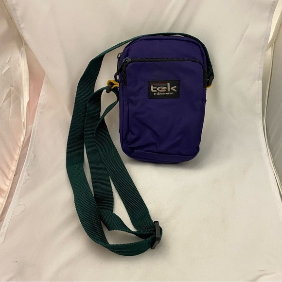 TEK By Tamrac Photo/Digital/Audio/Game Compact Padded Bag Purple Green Strap Y2K - Picture 12 of 12